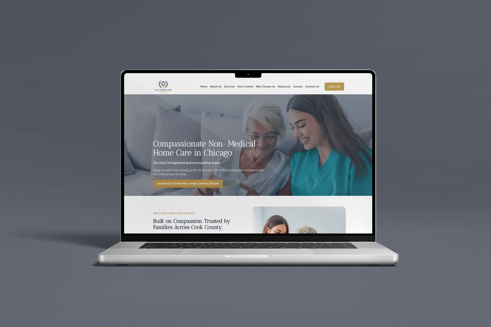 Site que agenda consultas gratuitas para home care