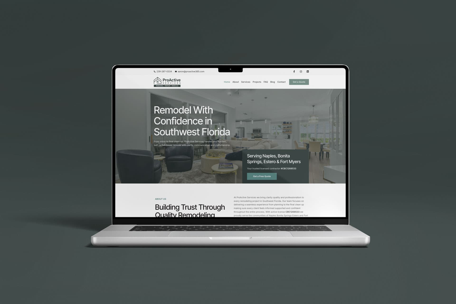 Site de credibilidade que gera pedidos de orçamento